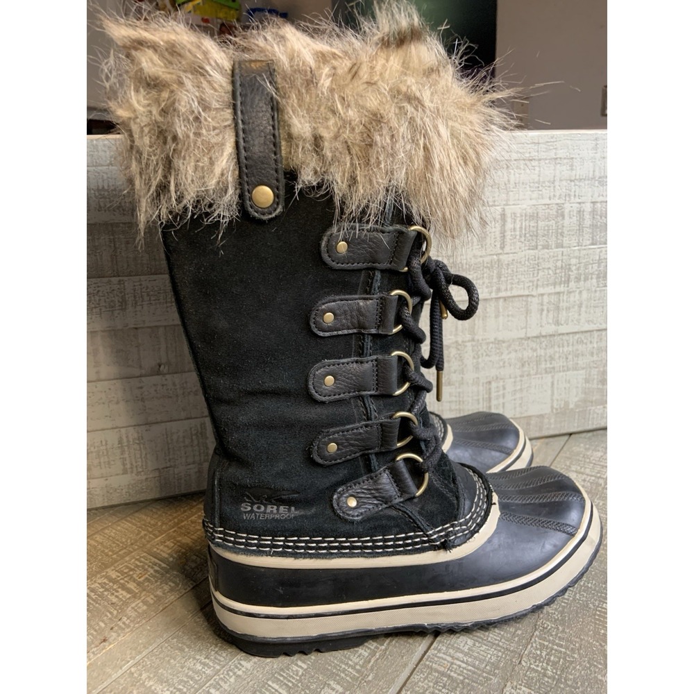 SOREL Joan of Arctic Women's Waterproof Insulated Winter Boots Black Size US 6.5
